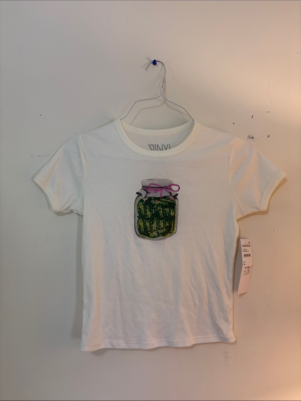 NWT Women Cream Short Sleeve Tee
